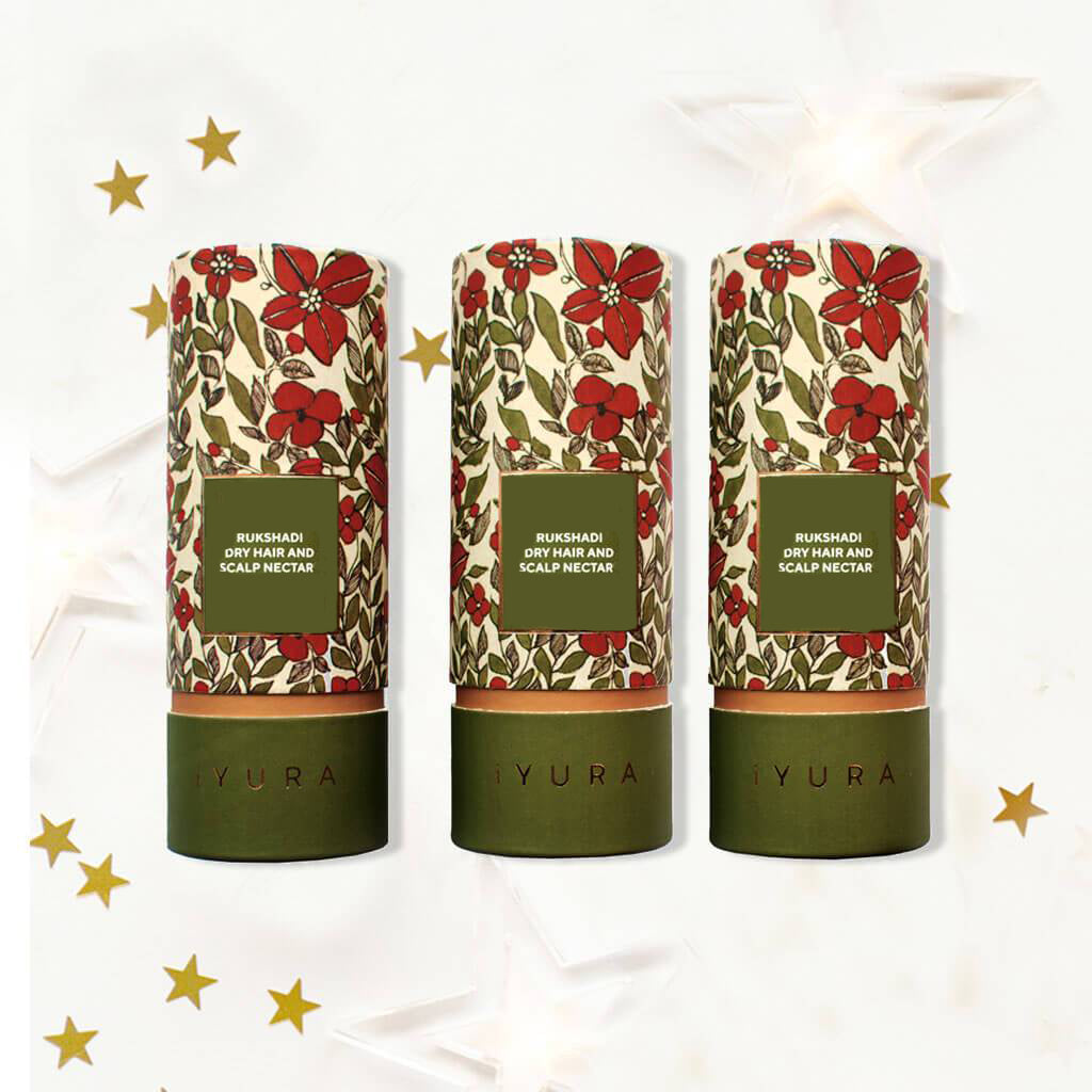 Néctar Rukshadi para Couro Cabeludo e Cabelo Seco - Pack de 3