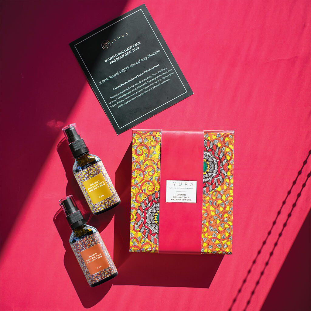 Dyumati Duo de Bruma Iluminadora para Rosto e Corpo – The Awakened Soul Blend & The Illuminated Heart Blend
