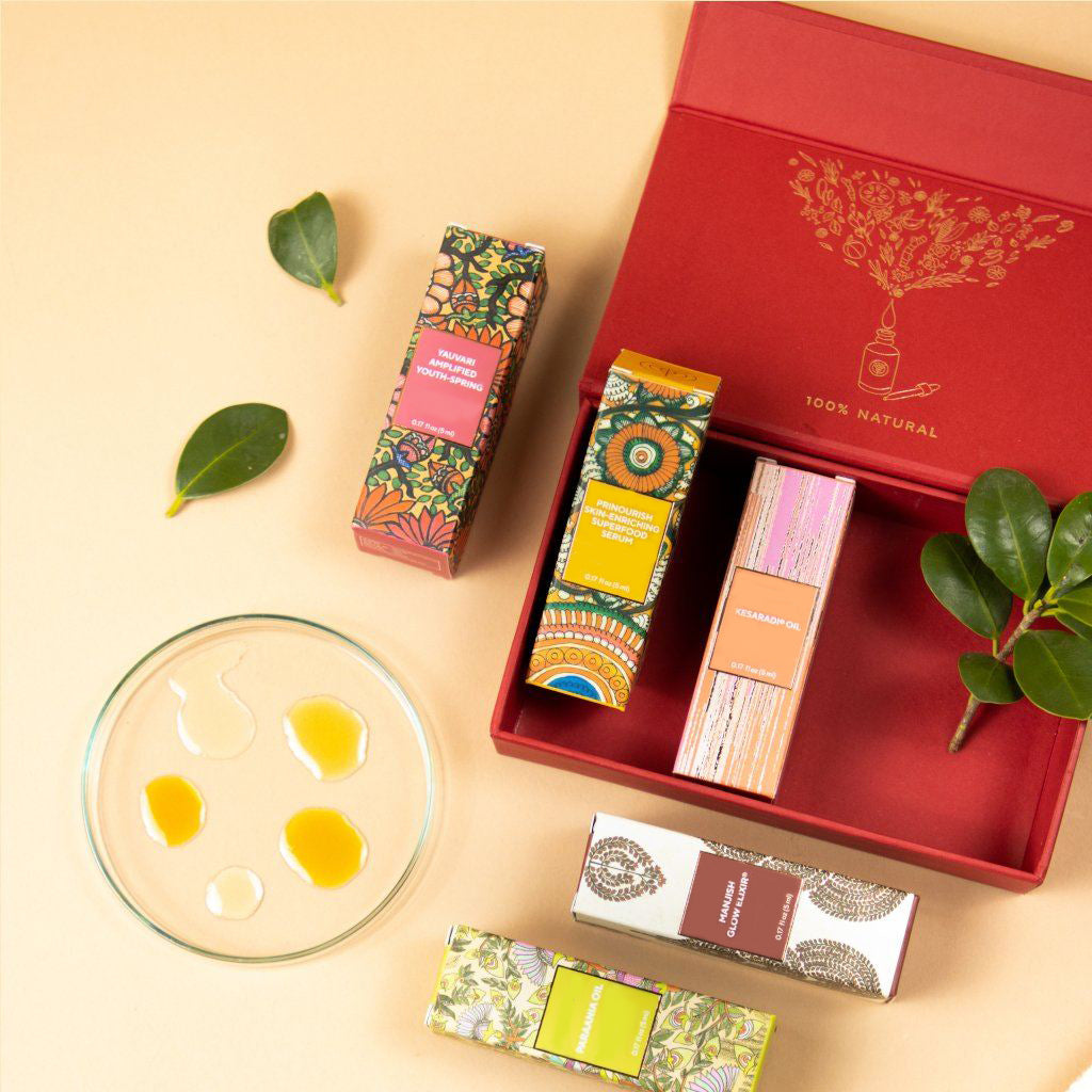 Mini Face Oil Kit with Layuna Personal Face Massage Wand