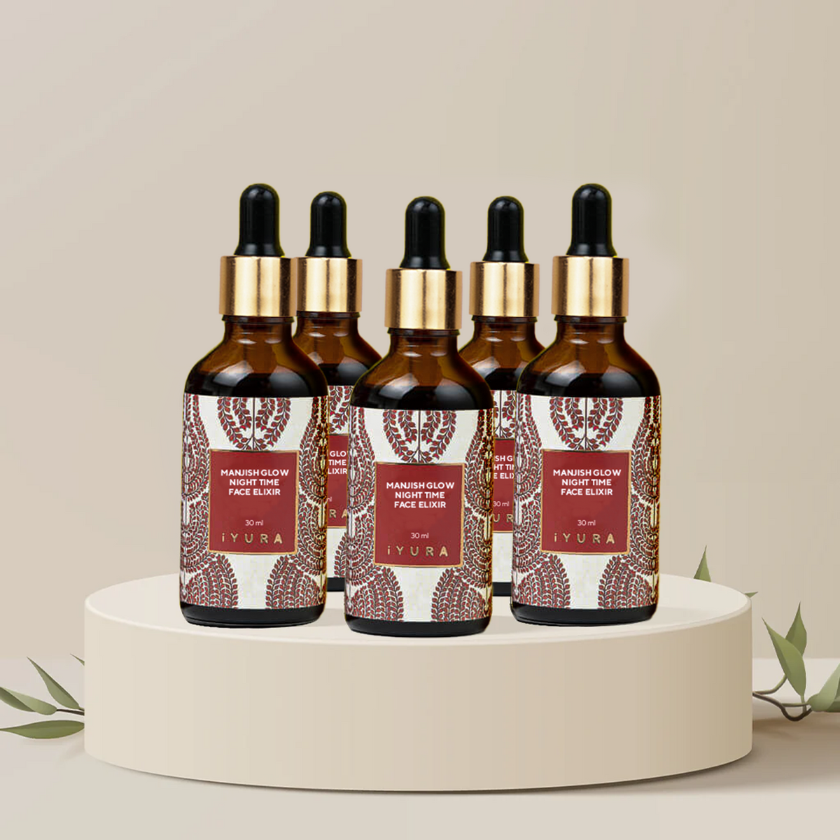 Elixir Facial Noturno Manjish Glow - Pack de 5