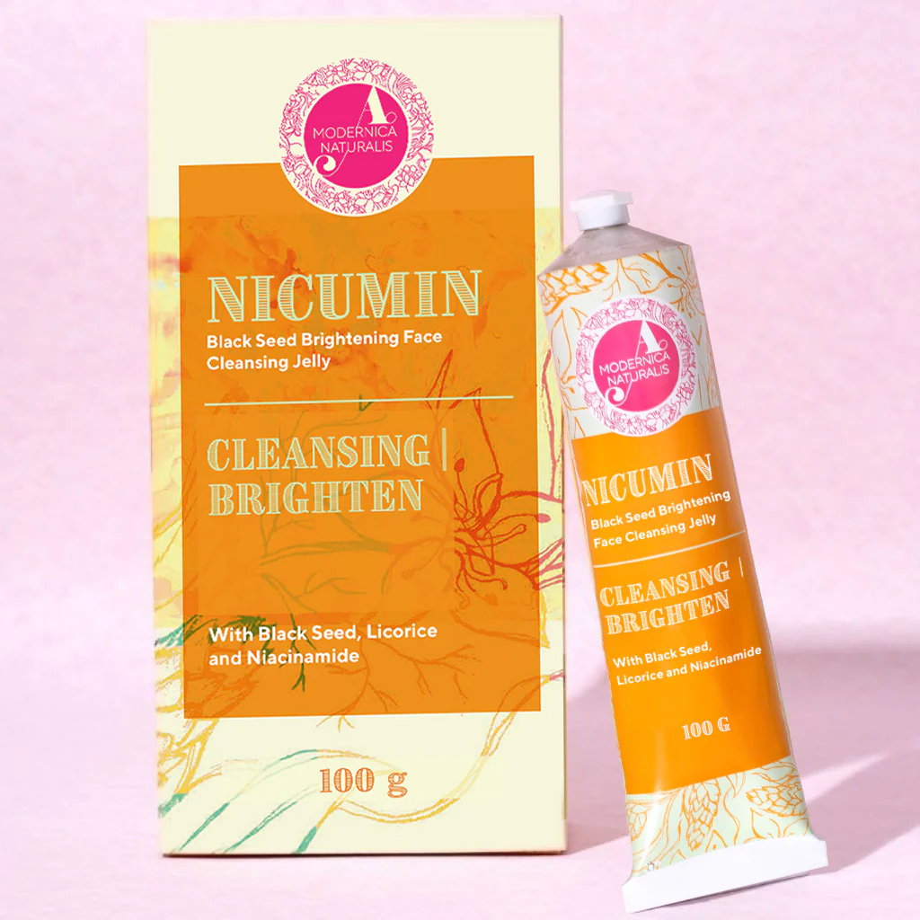 Nicumin Gel de Limpeza Facial Iluminador de Semente Negra – com Extratos Potentes de Semente de Kalonji, Alcaçuz e Açafrão, Enriquecido com Niacinamida