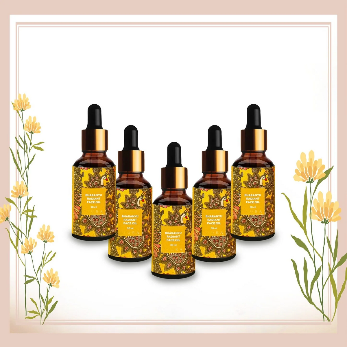 Bharanyu Radiant Óleo Facial - Pack de 5