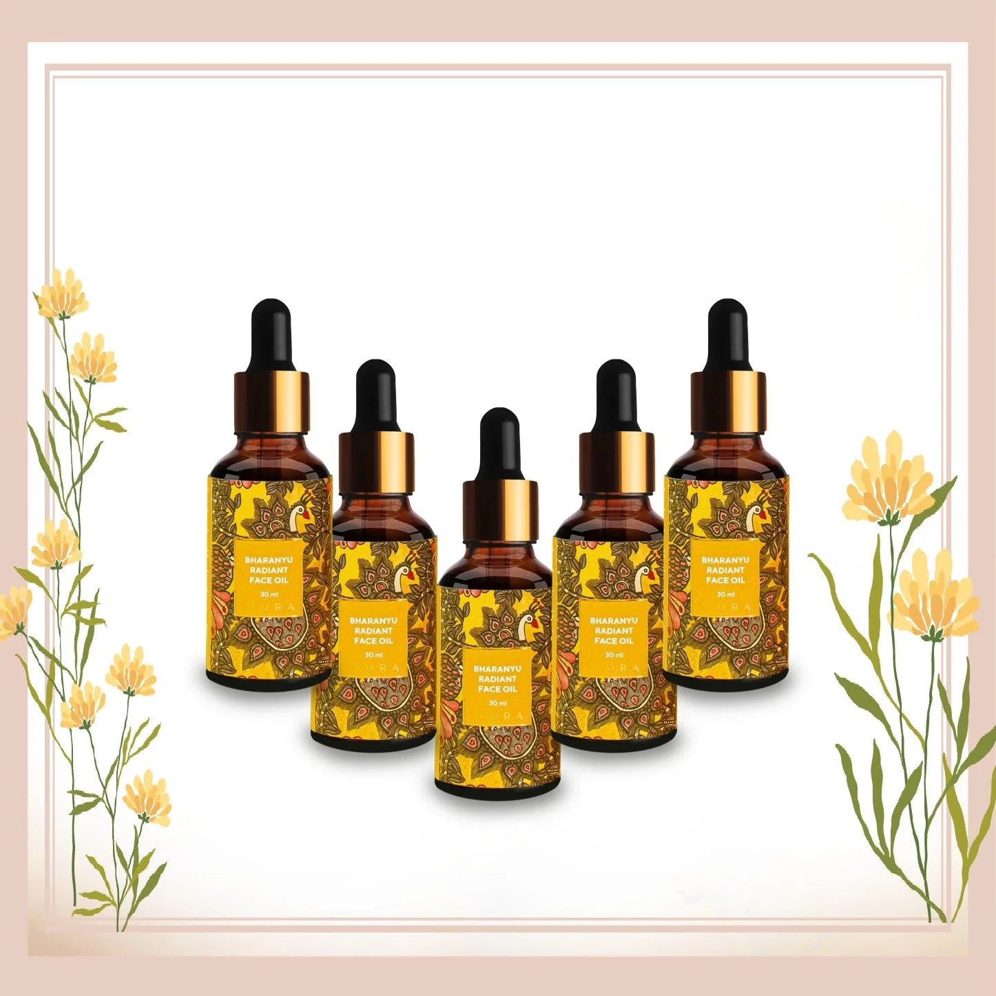 Bharanyu Radiant Óleo Facial - Pack de 5
